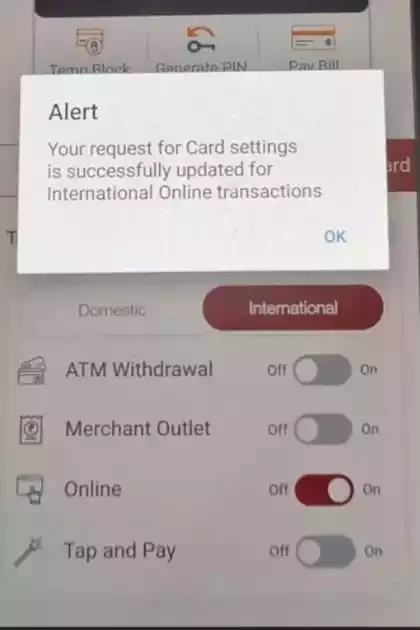 ICICI Credit Card International Transaction Enable