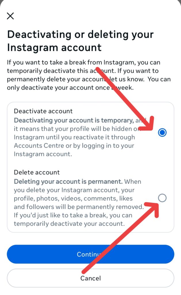 instagram account ko delete kaise kare permanently