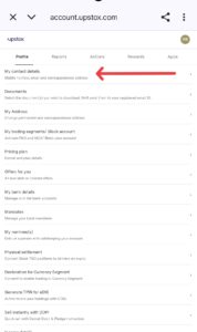 upstox me phone number change