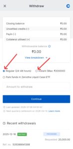 Zerodha se Paise Withdrawal Kaise Kare