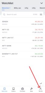Support Code Zerodha App