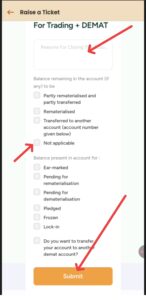 Shoonya Demat Account Close